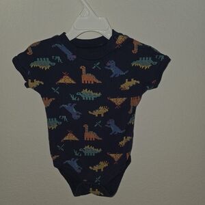 Navy Dinosaur Print Kids Bodysuit